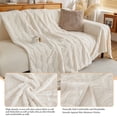thumbnail image 4 of CJC Couch Cover for Pets, Sofa Slipcover for 2 Cushion Couch Sectional L Shape Sofa Cover, Dog & Kids Protective Throw Cover (Beige, 71" x 118"), 4 of 12