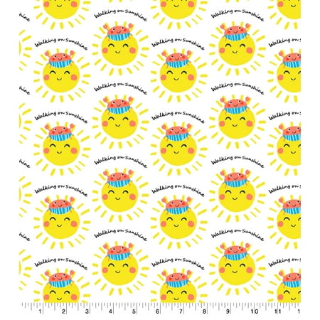 UPC: 0887816368834 | Love the Sea Walking on Sunshine Cotton Fabric