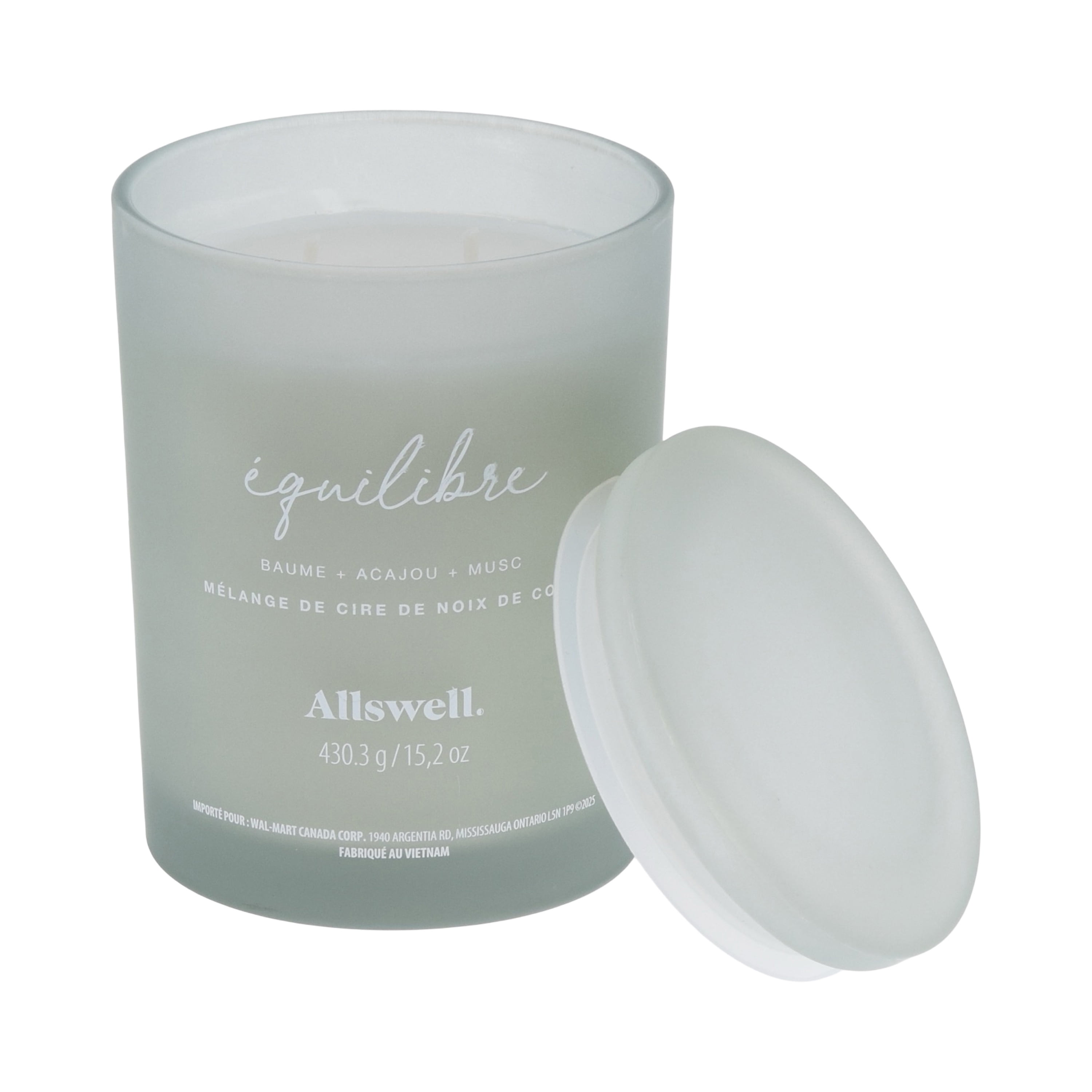 Allswell Scented 15 oz. Coconut Wax Spa Candle, Balance (Balsam + Mahogany + Musk)
