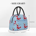 thumbnail image 2 of Balery Red Funny Crab on Blue Stripe Bolsa de Almuerzo para Mujeres, Caja de Almuerzo, Bolsa de Almuerzo Pequeña Impermeable, Tote de Almuerzo Reutilizable con Gran Capacidad, 2 of 6
