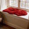 thumbnail image 4 of Long Plush Bedroom Runner Rug - Fleece Non-Slip Carpet Soft Comfortable Machine Washable Floor Mat for Hallways(Red#2), 4 of 5