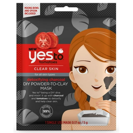 Yes To Tomatoes Detoxifying Charcoal DIY Mask Single Use Charcoal Face Mask 0.17