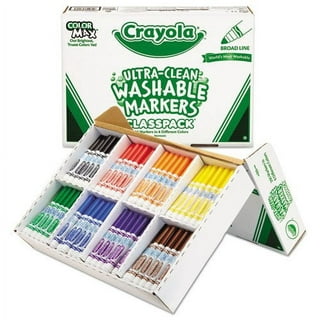 Crayola Dry Erase Fine Line Washable Markers, Assorted Colors, Set of 12