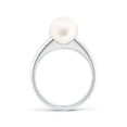 thumbnail image 2 of ANGARA Solitaire Freshwater Cultured Pearl Dome Ring in 14K White Gold for Women | June Birthstone, Birthday, Anniversary, Jewelry Gift for Women | Pearl Ring, 2 of 8