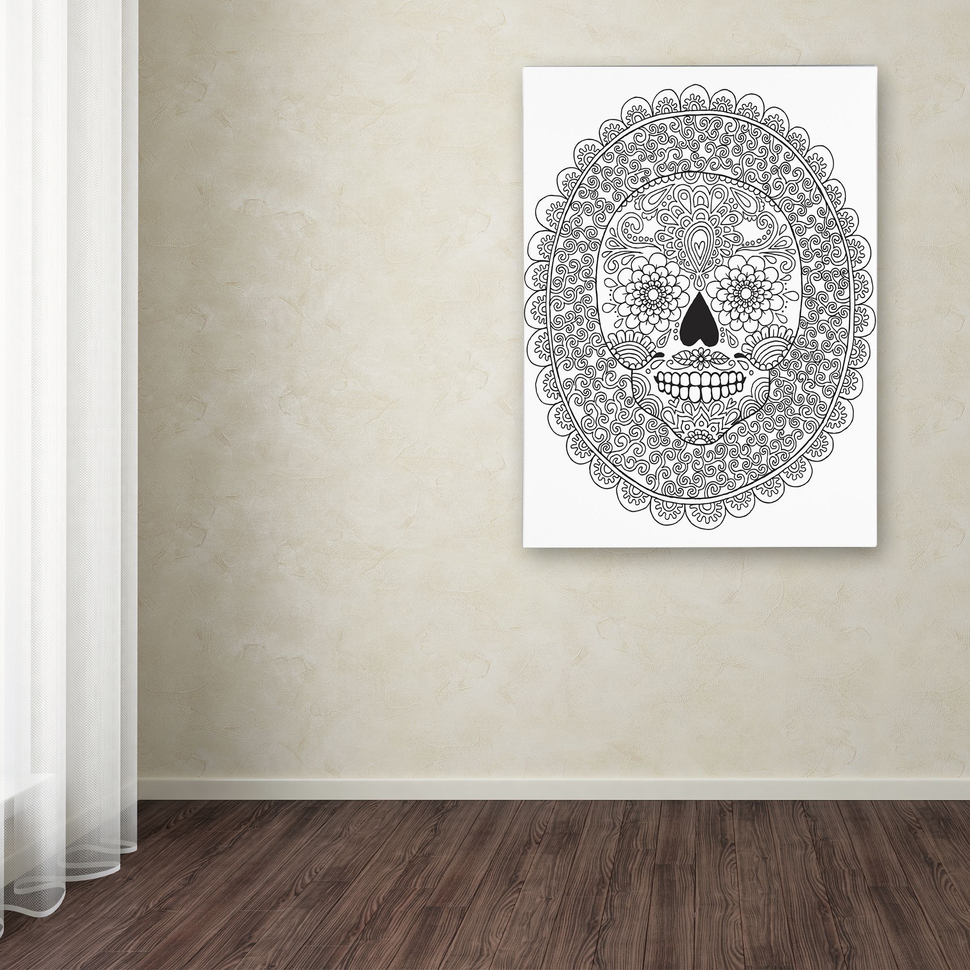 Trademark Fine Art "Candy Skull" Canvas Art by Hello Angel