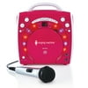 Singing Machine Portable CD +G Karaoke Machine with Disco Lights and Microphone, Pink