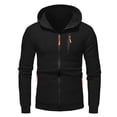 thumbnail image 4 of Gubotare Teen Boys Zip up Hoodies Plain Thick Cargo Hoodie Sweatshirts Youth Kids Fleece Warm Jacket Outwear with Pockets (Black, 8-9 Years), 4 of 5