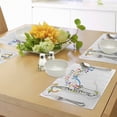 thumbnail image 4 of Ambesonne Jazz Place Mats Set of 4, Festival Music Notes, Standard Size, Orange Green Red, 4 of 6
