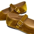 thumbnail image 5 of XYD Women Comfy Square Toe Mary Jane Flats Single Strap Buckled Daily Casual Shoes Size 8 Ginger Velvet, 5 of 6