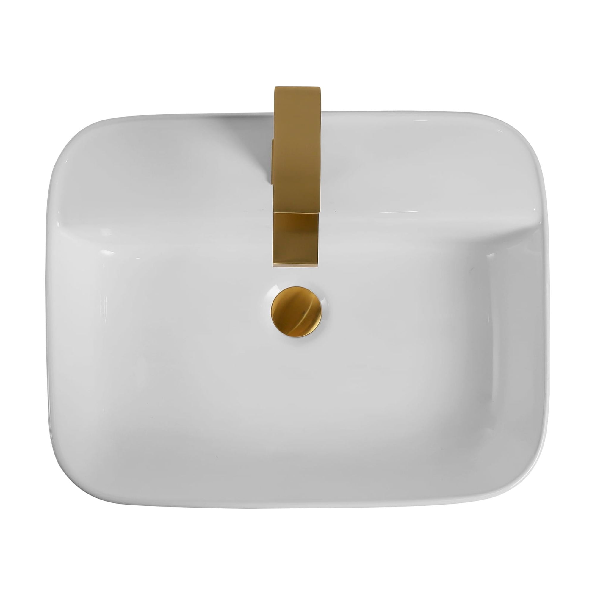 Bothwa Home Modern Bathroom Vessel Sink – Stylish Above-Counter White Porcelain Sink, Durable Ceramic, Easy Top-Mount Installation