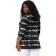 thumbnail image 5 of Women's Plus Size T-shirt Tye Dye Side Slit 3/4 Sleeve Stripe Top Black 4X, 5 of 7