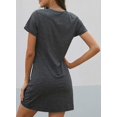 thumbnail image 2 of Robe T-Shirt Courte d'Été pour Femmes, Mini Robe de Plage Décontractée, 2 of 4