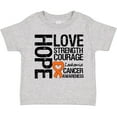 thumbnail image 3 of Inktastic Leukemia Cancer Hope Love Strength Boys or Girls Toddler T-Shirt, 3 of 5