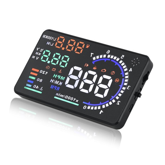 Pantalla para Coches OBD2, Dagood A8 Head-up Display 5.5 pulgadas, Velocímetro Digital Plug & Play MPH RPM, Advertencia de Sobrevelocidad
