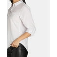 thumbnail image 5 of Time and Tru Women's Button Front Shirt with Long Sleeves, Sizes XS-XXXL, 5 of 6