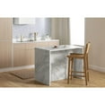 thumbnail image 5 of South Shore Myro, Contemporary Kitchen Island, Faux White Marble and White, 5 of 5