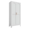 thumbnail image 3 of 71'' Tall 2-Door Metal Storage Cabinet with Adjustable Shelves - White (Corrosion-Resistant, Multi-Room Use), 3 of 9
