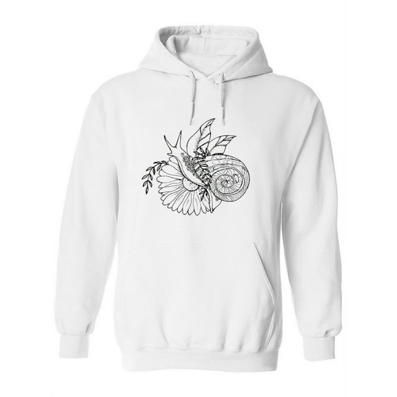 Snail Crawling Through A Flower Hoodie Women -Image by Shutterstock, Female Small