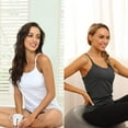 thumbnail image 5 of Charmo Women's Cami Adjustable Spaghetti Strap Built in Bra Tank Tops 2 Pack, 5 of 7