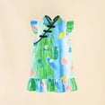 thumbnail image 5 of Bxsruta Girls 2-8 Years Chinese Cheongsam Dress Long Sleeve Summer Party Princess Dress Soft Stretchy, 5 of 6