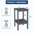 thumbnail image 2 of FODINGHILL 2-Tier Tall Outdoor Side Table Set of 2, HDPE All Weather Patio Adirondack End Table, Plastic Table for Porch Garden Indoor, Grey, 2 of 8