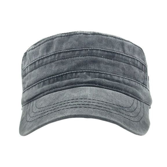 Limei Simple Cadet Hat Flat Top for Hiking Sun Protection