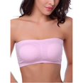 thumbnail image 1 of MesaSe Double Layers Plus Size Strapless Bra Bandeau Tube Removable Padded Top Stretchy, 1 of 3