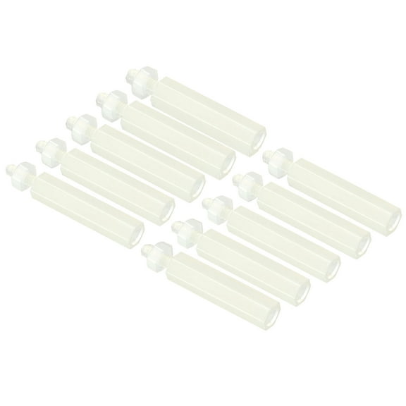 Uxcell M2x18 6mm Nylon Hex Spacer Standoffs PCB Standoff Screws Nuts, 1Set/50Pcs
