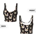 thumbnail image 3 of Sikiie Flowe Rooster Print Strappy Sports Bra for Women Padded Push Up Sports Bra Athletic Running Sports Bra Workout Bra Yoga Bra, 3 of 5
