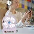 thumbnail image 5 of Klonfd Snowflake Mini Desk Fan USB Rechargeable 3 Speed Quiet Fan Portable Fan With Strong Airflow For /Home, 5 of 5