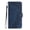 Blue, variant on Wallet Case for ZTE Blade A76 4G with Card Holder, Cash Pocket, Kickstand, Magnetic Clasp & Wrist Strap, Geometric Texture Folio Cover Blue
