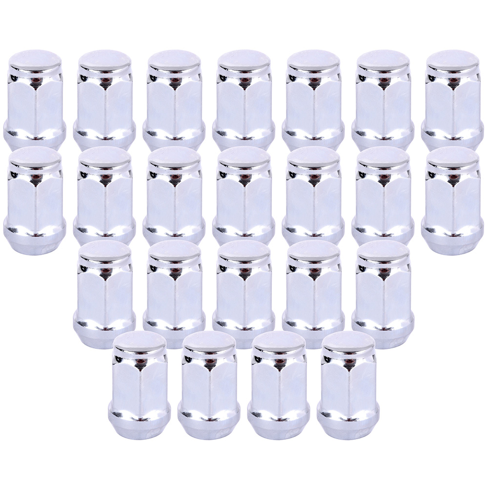 CCIYU Set of 23 Silver Spline Chrome Wheel Lug Nuts 1/220 for Jeep for Cherokee/ CJ3/ CJ5/ CJ5A