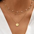 thumbnail image 2 of HAHDAXIA Collier de Perles pour Femmes Collier de Perles Superposé Or Collier de Perles à Brins Multiples, 2 of 7