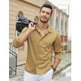 thumbnail image 2 of COOFANDY Men's Long Sleeve Button Down Wrinkle Free Dress Shirts Business Casual Untucked Stretch Muscle Fit Shirts, 2 of 5