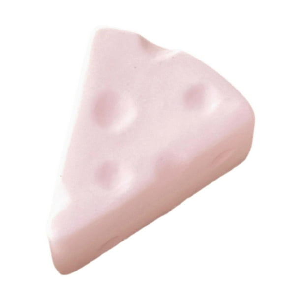 Juguete de queso para apretar, juguete suave para niños y adultos, decoración de cocina para casa de muñecas, modelo de queso artificial, juguete de rosa