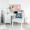 thumbnail image 4 of Monogram Letter Sea Doodles Alphabet Fabric Decorative Pillow, 4 of 4