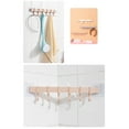 thumbnail image 2 of Bewildely Colgador de baño ABS, reemplazo sin perforaciones montado en la pared, giratorio de 180 grados, 6 ganchos, llave, bola de baño, Almacenamiento y organización del hogar Blanco, 2 of 6