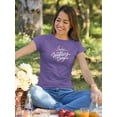 thumbnail image 2 of Mothers Day Cheerful White Shaped T-Shirt Women -Image by Shutterstock, Female Large, 2 of 4