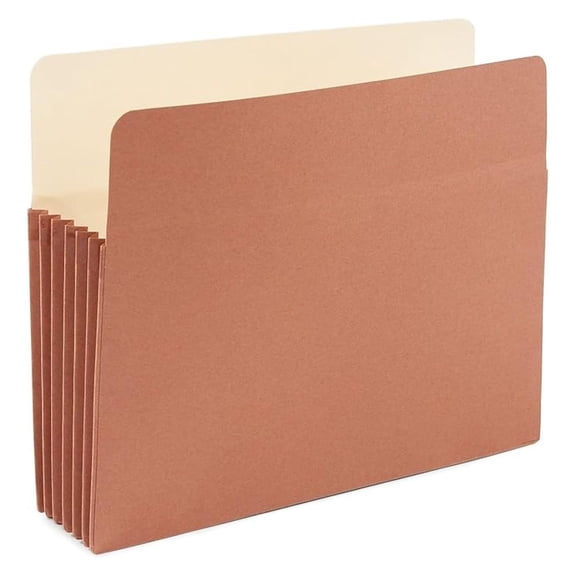 File Pocket Folders, 5.25 Inch Expandable Sides, Letter Size, Easy Organizing & Document Storage, 10-Pack, Brown