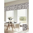 thumbnail image 6 of Farmhouse Black Valances for Windows, Vintage Flower Leaf Botanical Plant Light Filtering Kitchen Curtains, Rod Pocket Window Valance Curtains for Living Room Bedroom, 54" W x 18" L, 2 Panels, 6 of 9