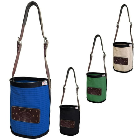UPC: 1002350418046 | Derby Originals Ripstop 24 Oz Canvas Feed Bag with Padded Leather Crown Strap for Safety and No-Spill Flap Design
