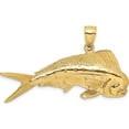 thumbnail image 4 of 14K Yellow Gold 3-D Male Dorado (Mahi-Mahi) Charm (22 X 42.5) Made In United States k8017, 4 of 5