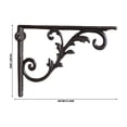 thumbnail image 3 of Vintage Scroll Cast Iron Shelf Bracket Heavy Duty Wall Support with Decorative Swirl Design for Floating Shelves Mantels Kitchen Counter, Black Finish, Includes Installation Hardware, 3 of 7