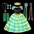 thumbnail image 2 of Vestido de Frozen para niñas, disfraz de Anna, luz LED, Princesa, Halloween, Carnaval, fiesta de cumpleaños, 2 of 4