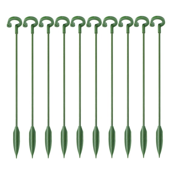 Trayknick 10Pcs Plant Support Stakes with Clips Amaryllis Plant Cage Support Garden Single Stem Flower Support Stake for Tomato Orchid Lily Peony Rose