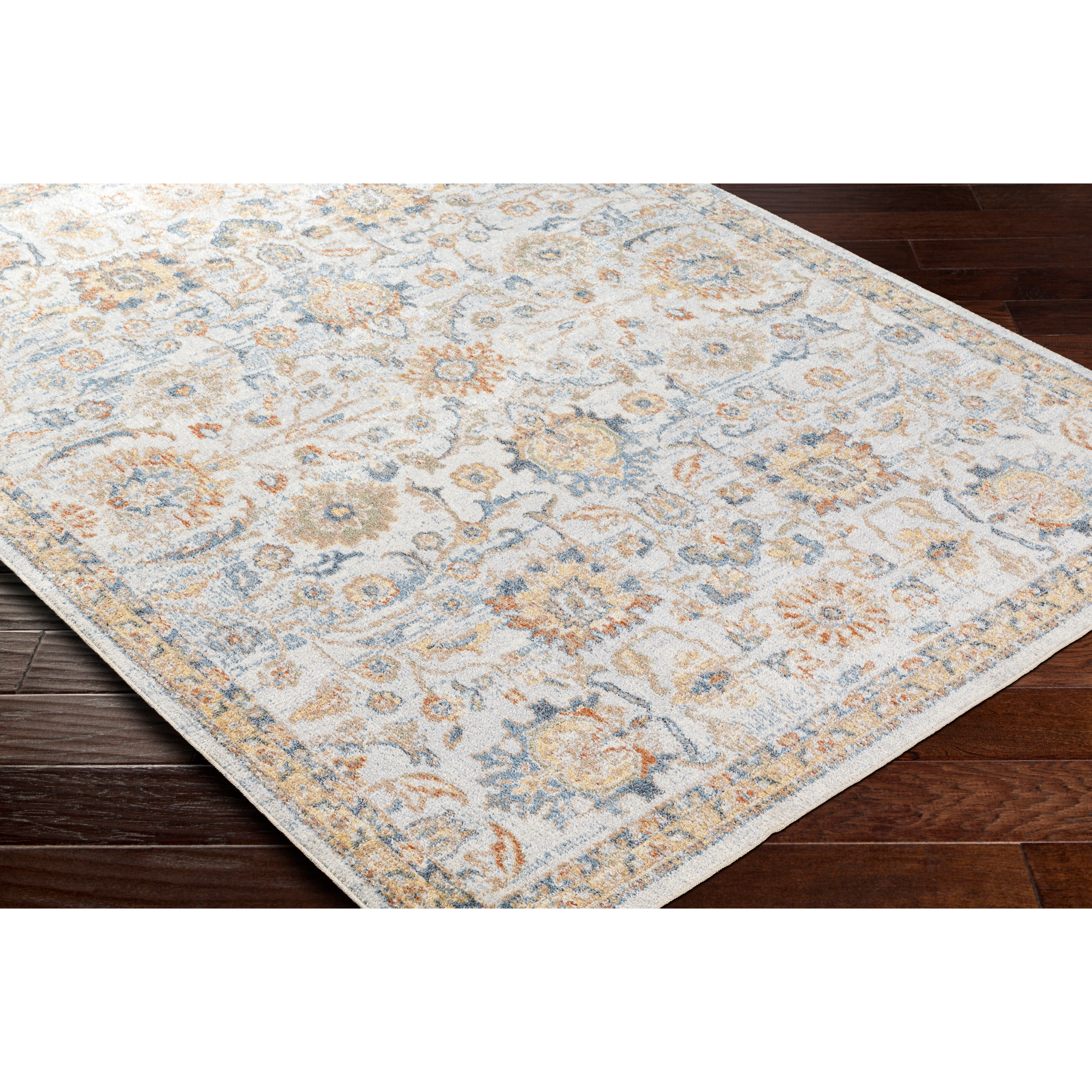 Artistic Weavers  Light Blue/Beige 9' x 12'  Machine Washable Rectangle Area Rug