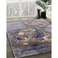 thumbnail image 2 of Ahgly Company Indoor Round Mid-Century Modern Cloudy Gray Oriental Area Rugs, 6' Round, 2 of 6