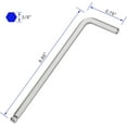 thumbnail image 2 of 4 PCS 3/16" Ball End Hex Key Allen Wrench, SAE Internal Hexagonal, Wrench L Shaped Long Arm Repairing Tool, CR-V, 2 of 7
