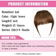 thumbnail image 2 of KoriKoli Clip in Bangs 100% Remy Human Hair Extensions Clip on Fringe Air Bangs with Nice Net Natural Flat Neat Bangs with Temples One Piece Hairpiece Straight Medium Brown for Women, 2 of 7