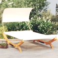 thumbnail image 4 of vidaXL Outdoor Double Chaise Lounge Patio Daybed with Canopy Solid Wood Bent, 4 of 4